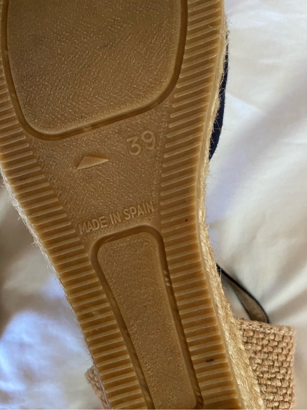 Viscata Barcelona Handmade Pubol Espadrille Wedge Sandals Ankle Strap Navy size8 - Picture 14 of 16